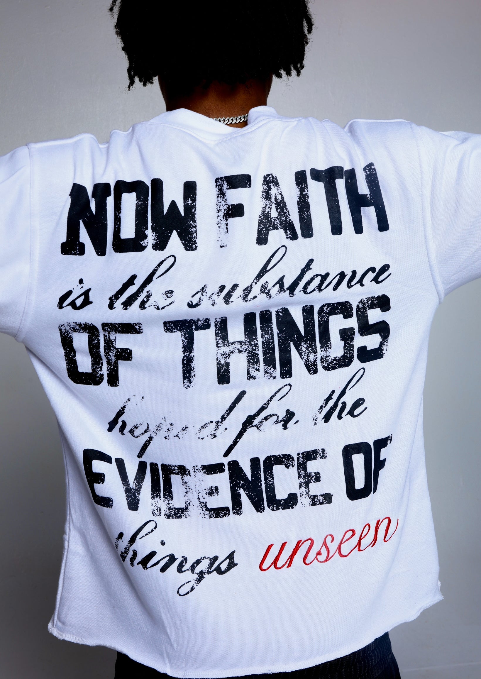 "KEEP THE FAITH" DOUBLE-LAYERED TEE